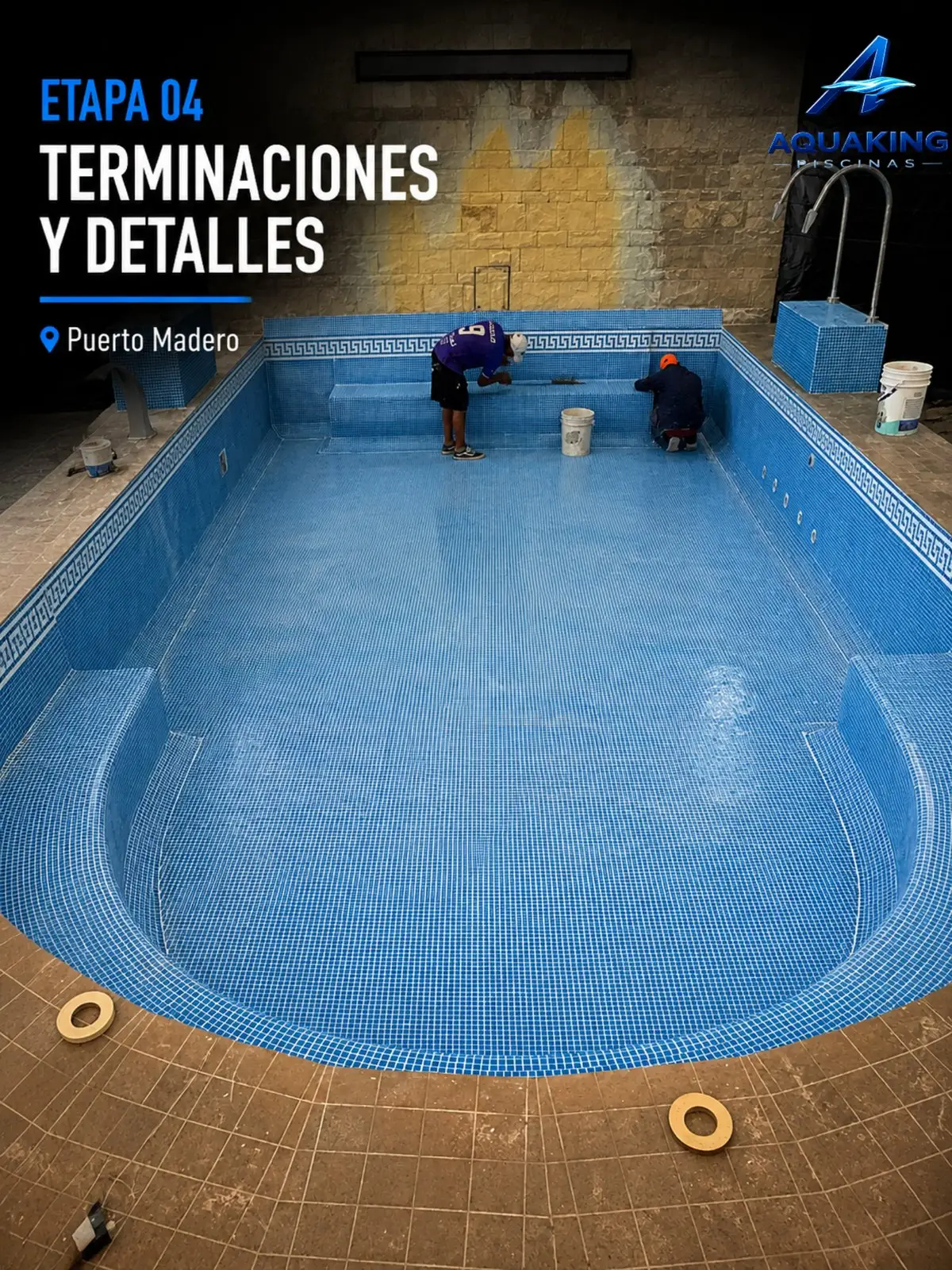 Etapa 4: terminaciones y detalles del revestimiento de venecitas azules